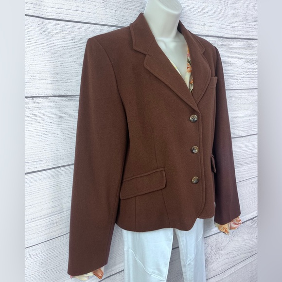 Vintage Harve Bernard Wool Cashmere Blend Jacket Blazer Size 10 💗 - Picture 2 of 6